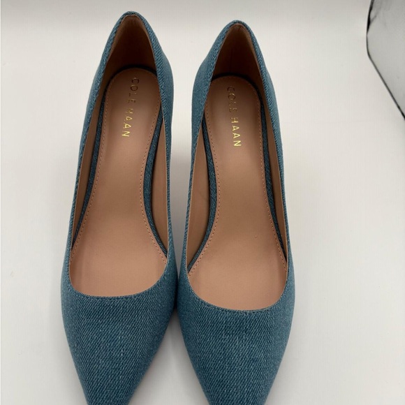 NWT Cole Haan Women’s Mylah Pump 75mm Light Denim (size 7.5B) - Picture 2 of 10